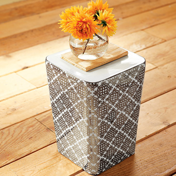 Nice and New: West Elm Decal Square Drum Table