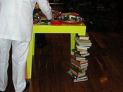 Cool Idea: Stacked Books Table Leg