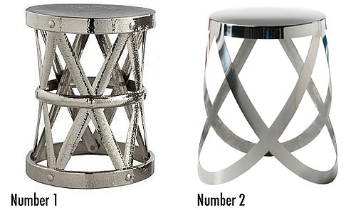 Less or More: Criss-Cross Silver Stools