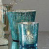 Steal of the Day: Cool Blue Mercury Glass Votive Holders