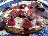 Oatty Nutty Pancakes with Blueberry Syrup and Cashew Cream