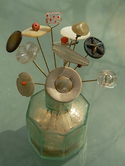 Etsy :: Morganevans34 :: antique button bottle bouquet
