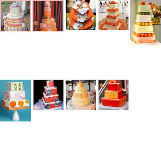 Orange Wedding Cakes