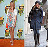 Cameron Diaz in White Dress and Scarf With Boots
