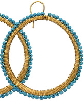 The Look For Less: Lisa Stewart Turquoise Hoop Earrings 