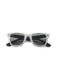 Fab Celebrates Spring With Saks: Taste the Rainbow With a Pair of White Ray-Ban Wayfarers 