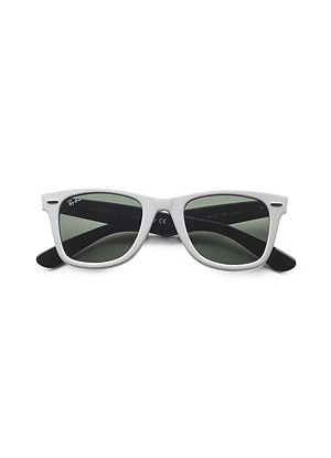 Fab Celebrates Spring With Saks: Taste the Rainbow With a Pair of White Ray-Ban Wayfarers 