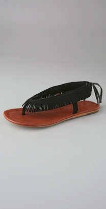 The Look For Less: Twelfth St. by Cynthia Vincent Cree Fringe Flat Thong Sandal 