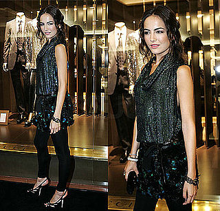 Actress Camilla Belle in Sparkly Gucci at the Opening Store In Sao Paulo, Brazil