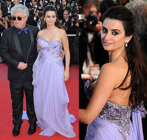 Penelope Cruz at the Cannes Film Festival in Lavender Marchesa Gown