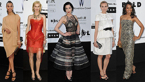 Zoe Saldana, Dita Von Teese, and Diane Kruger Attend amfAR Cinema Against AIDS at 2009 Cannes Film Festival