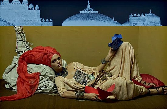 Photo of Sasha Pivovarova in 2009 May Vogue Italia Moroccan Theme Photoshoot Photo of Sasha Pivovarova in 2009 May Vogue Italia Moroccan Theme Photoshoot