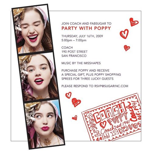 Join Fab and Coach at the Poppy Event, July 16