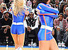 Photo of Chris Rock, Jay-Z and Diddy Watching Cheerleaders at the Knicks Game