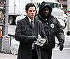 Photo of Penn Badgley on the NYC set of Gossip Girl