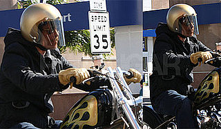 Photos of Brad Pitt Riding a Motorcycle in LA, Trailer for Inglourious Basterds