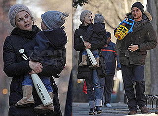 Photo of Keri Russell, River Deary and Shane Deary Walking Around Brooklyn