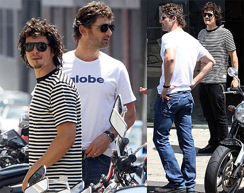 Photos of Eric Bana and Orlando Bloom Shopping For Motorcycles in Sydney