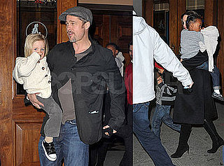 Photos of Brad Pitt and Angelina Jolie with Shiloh, Maddox, Pax, Zahara Jolie-Pitt Viewing The Little Mermaid on Broadway