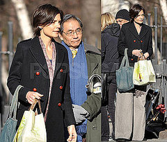 Photos of Katie Holmes on the Set of The Extra Man in New York Photos of Katie Holmes on the Set of The Extra Man in New York