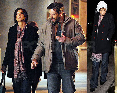 Photos of Katie Holmes Filming The Extra Man in NYC, Lindsay Lohan Upset Katie Was On Glamour Cover