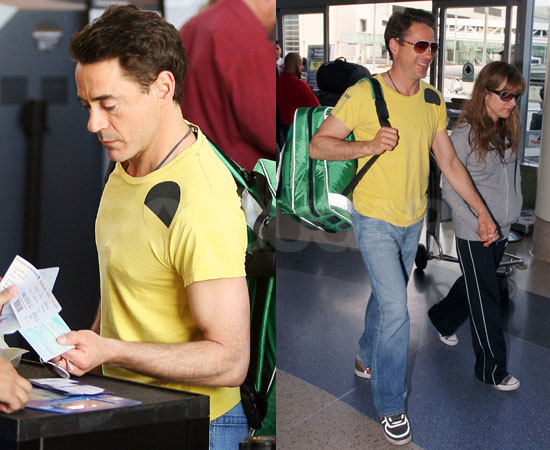Robert Downey Jr at the Airport