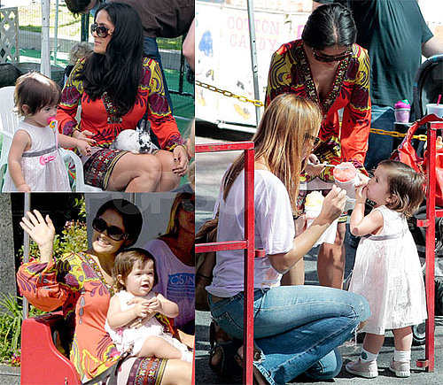 Photos of Salma Hayek and Valentina Petting Bunnies and Eating Ice Cream with Brooke Smith in LA