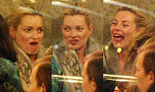 Photos of Kate Moss and Her Many Expressions During Dinner at Paris's Cafe de Flore