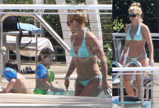Britney Spears in Bikini with Her Sons in Miami