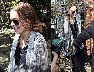 Photos of Lindsay Lohan Emerging After Her Drama Filled Weekend; Arrest Warrant Rescinded