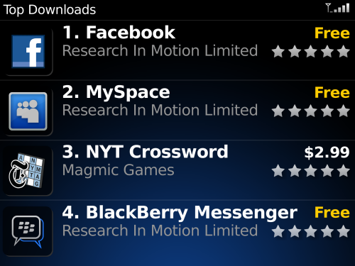 Blackberry Announces Their App World in Las Vegas