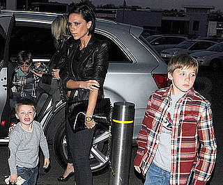 Photo of Victoria Beckham With Her Sons Brooklyn, Romeo, and Cruz Heading to See David's Game