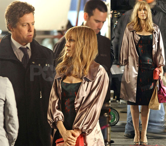 Sarah Jessica and Hugh Grant on Set