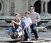 Photo of Romeo, Cruz and Brooklyn Beckham at a Park in Milan