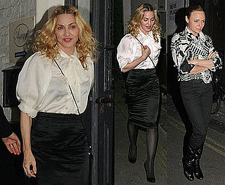 Photos of Madonna Out to Dinner With Stella McCartney in London; Donates Money to Italian Quake Victims