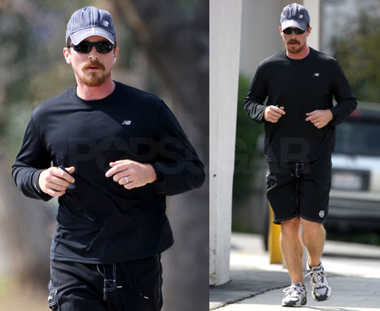 Christian Bale Jogging