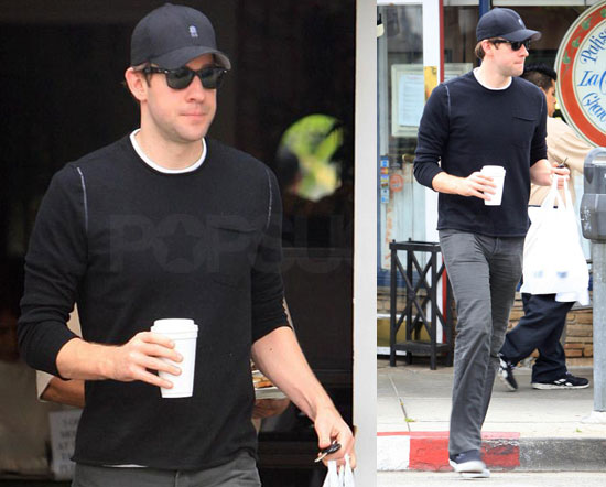 John Krasinski Leaving a Cafe John Krasinski Leaving a Cafe