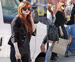 Ashlee Simpson on Set of Melrose Place Spinoff
