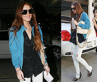 Photos of Lindsay Lohan and Ali Lohan at a Studio in Burbank