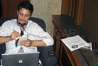 Photo of James Franco Studying Hard at Columbia