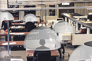 I-Beam Bubble Sound Barrier Blocks Out Office Noise