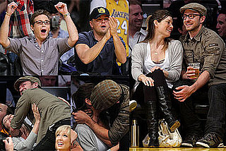 Photos of Leonardo DiCaprio, Kevin Connolly, Justin Timberlake and Jessica Biel Kissing at the Lakers Game