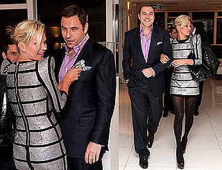 Photo of Kate Moss and David Walliams at the Unveiling of 'White Light' Designed By Shaun Leane