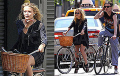 Photos of Mary-Kate Olsen and Nate Lowman Biking Through NYC