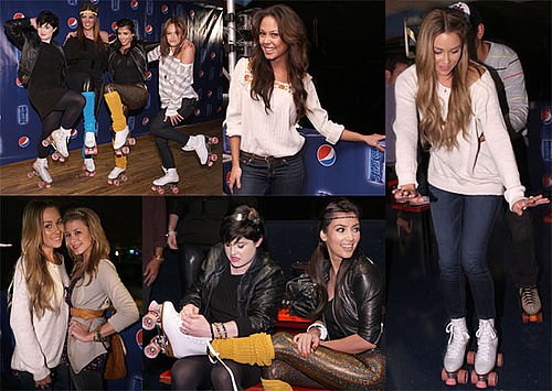 Photos of Lauren Conrad, Kim Kardashian, Vanessa Minnillo at the Pepsi Throwback World of Wheels Roller Skating Party