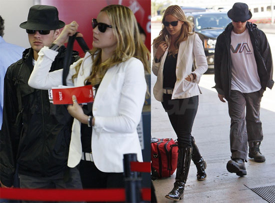 Abbie and Ryan at the Airport