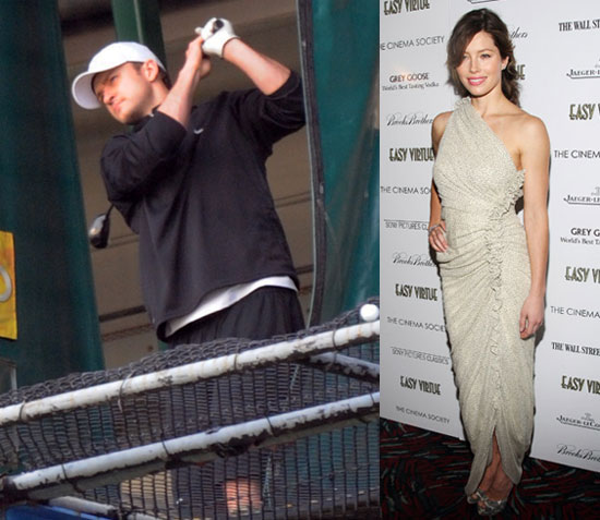 JT and Jessica Biel Doing Their Own Thing