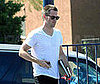 Photo Slide of Chris Pine Heading to a Meeting in LA