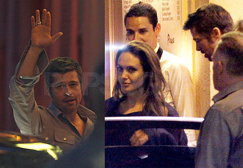 Photos of Brad Pitt and Angelina Jolie Leaving Dinner At 2009 Cannes Film Festival