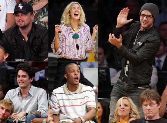 JT, Leo, John at Lakers Game